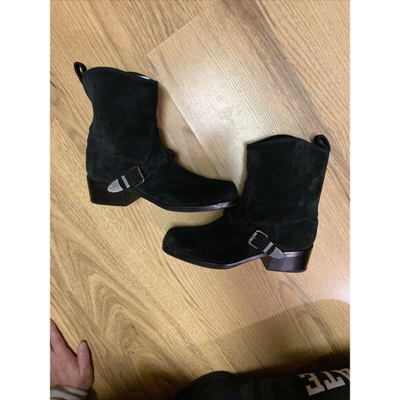 Belle Sigerson Morrison Women's Suede‎ Square Toe Ankle Boots  Sz 7B Black - Picture 12 of 16